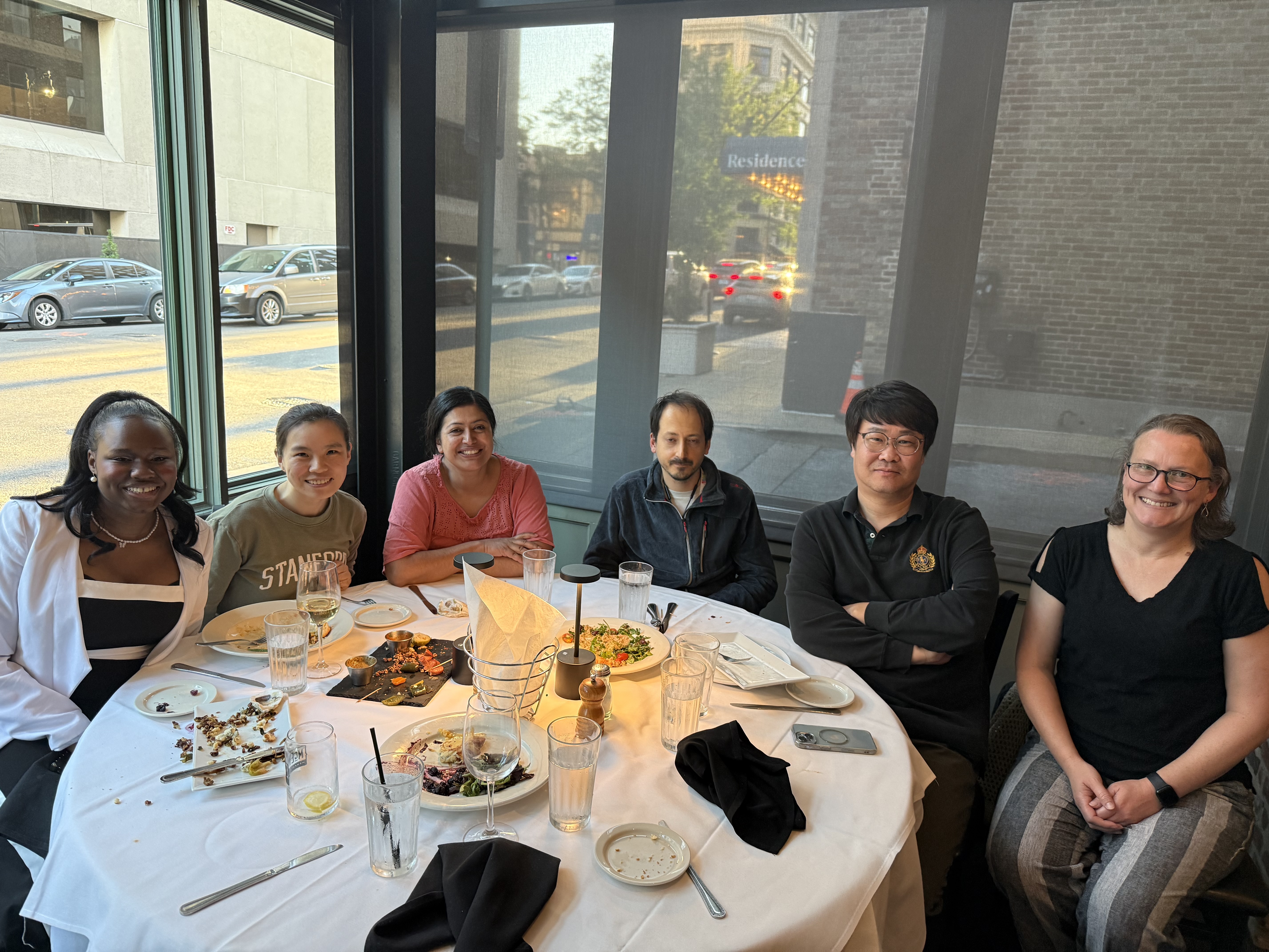 The Chen Lab team at dinner in downtown Memphis